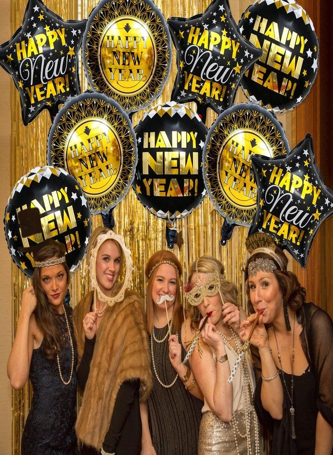 Tagberoy Black and Gold Happy New Year Balloons, 18 Inch New Years Balloons for 2026 New Year Decorations, New Years Eve Balloon for NewYears Eve Decorations - Image 3
